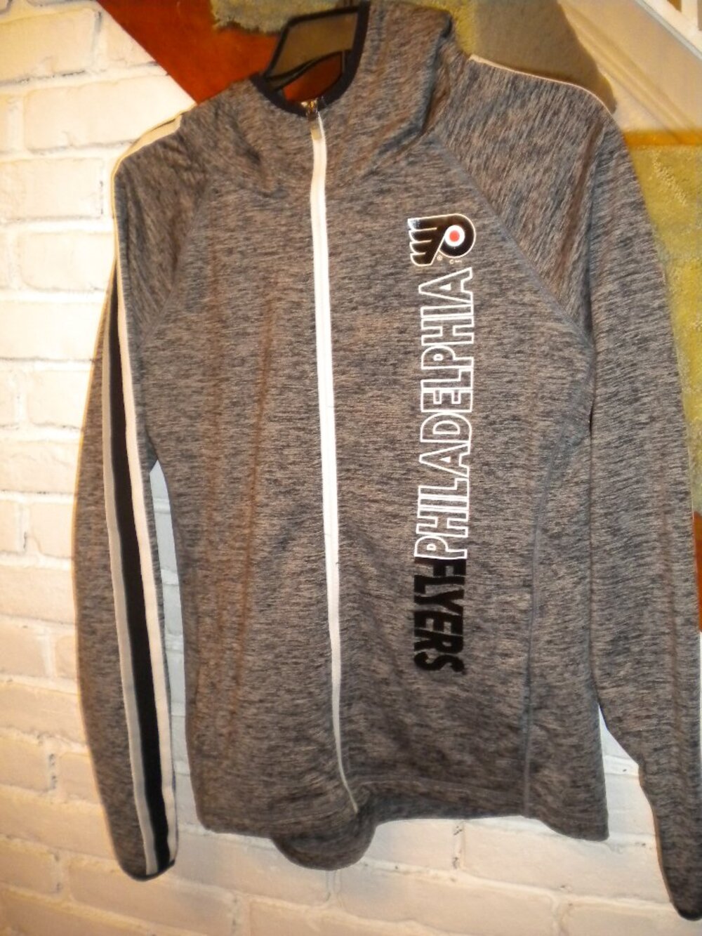 Women's Philadelphia Flyers 4Her by Carl Banks Full Zip Hooded Jacket Gray Size